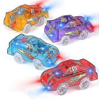 4-teilige Ersatz-Rennwagen beleuchten Spielzeug-Rennwagen mit LED-Blinkung