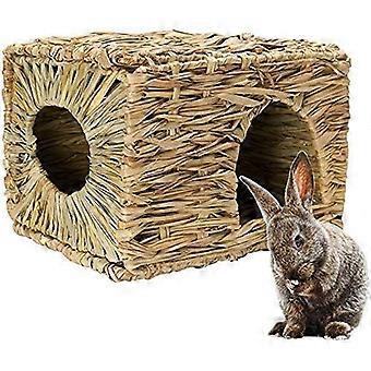 Natural Seagrass Mat Bed Hideaway Toy, tissé à la main pour lapin cochon d’Inde chinchilla furet