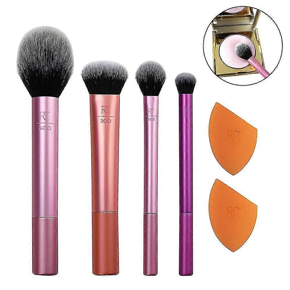 Makeup Brush Set With Sponge Blender For Eyeshadow, Foundation, Blush, And Concealer, Multiple Brushes