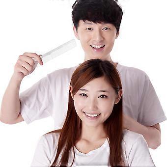1pc Professional Hair Comb Barber Hairdressing Tool Anti-Static Fine Toothed Titanium Steel Comb for Hair Salon 19x3cm(Silver)