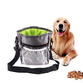 Pet Training Bag Snack Bag Outdoor Waist Bag Portable Two-In-One Foldable Multifunctional Bag(Red)
