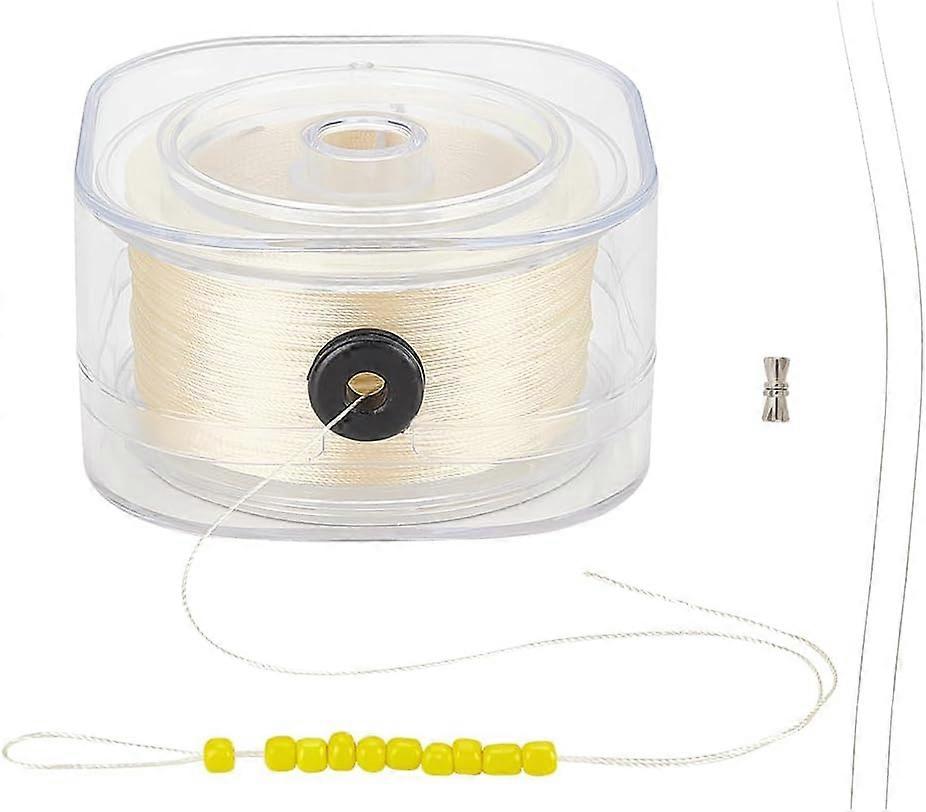 246 Yards 0.2mm String for Bracelet Beading Thread Seed Bead Thread Sewing String with Leading Wire and Organizing Case