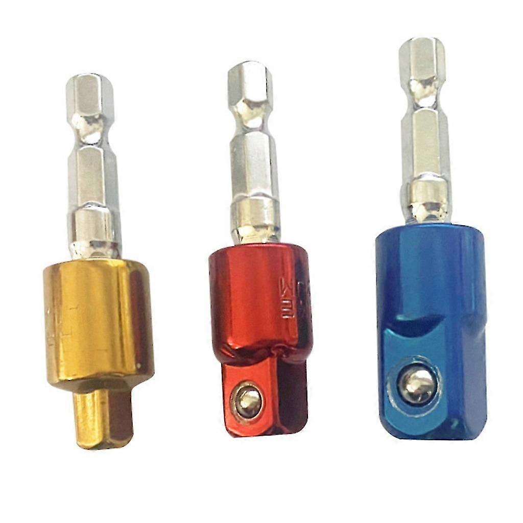 Socket Wrench Set Hexagon Shank Square Socket Drill Bits- 360-Degree Rotation
