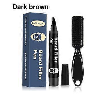 Stylo de remplissage de barbe détachable et facile à utiliser pour créer facilement une ligne de barbe épaisse et brune foncée