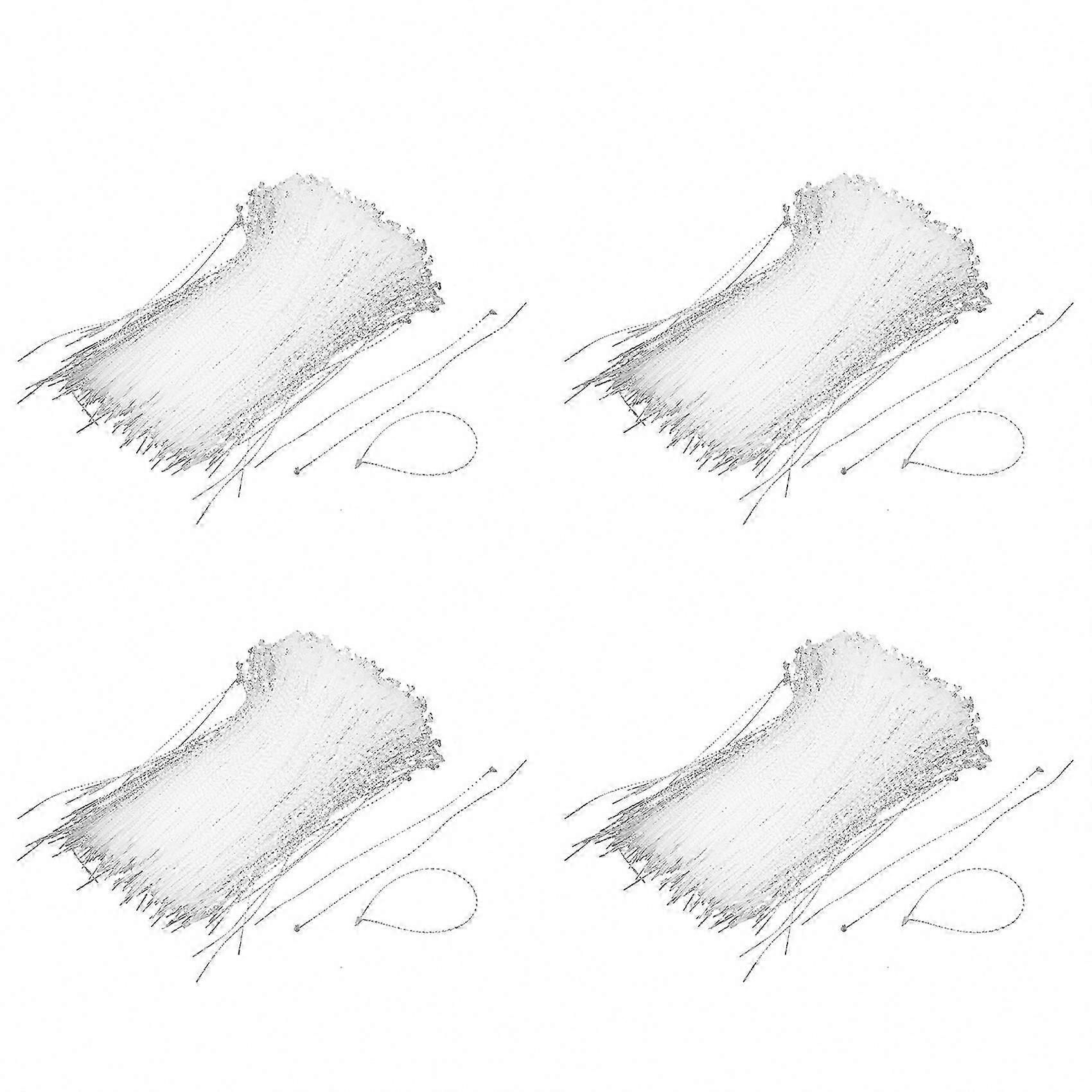 Secure Cable & Package Fastening with 4000pcs 18cm Plastic Cable Ties, Transparent Loop Ties