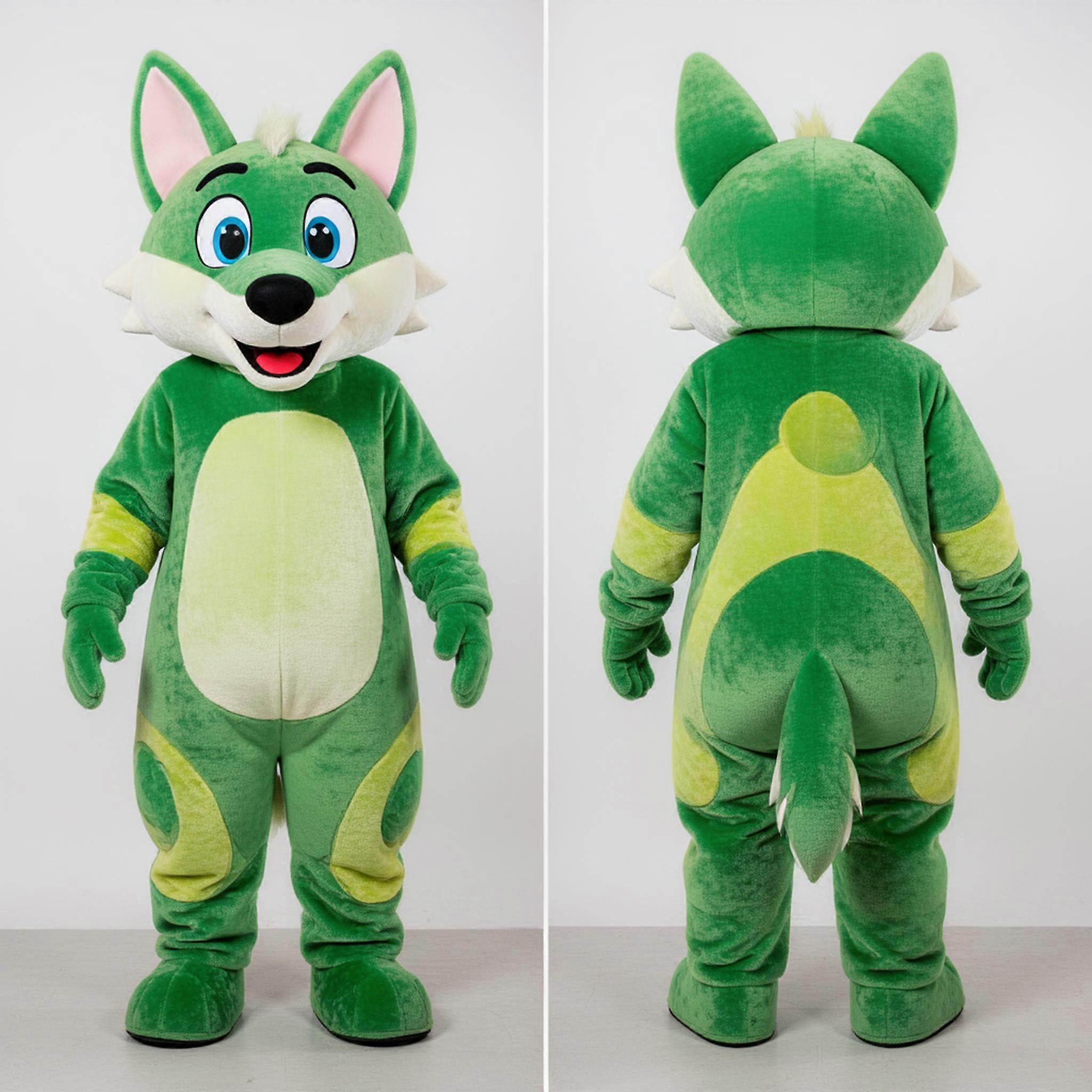 MASTICOT Green Playful Dingo Mascot