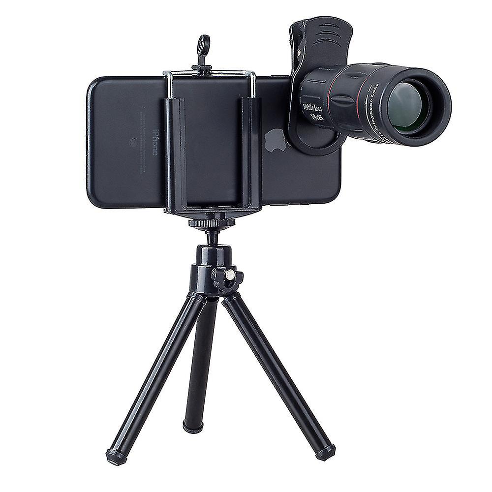 Apexel 18x Telescope Zoom Mobile Phone Lens For Iphone Samsung Smartphones Universal Clip Telefon Camera Lens With Tripod 18xtzj