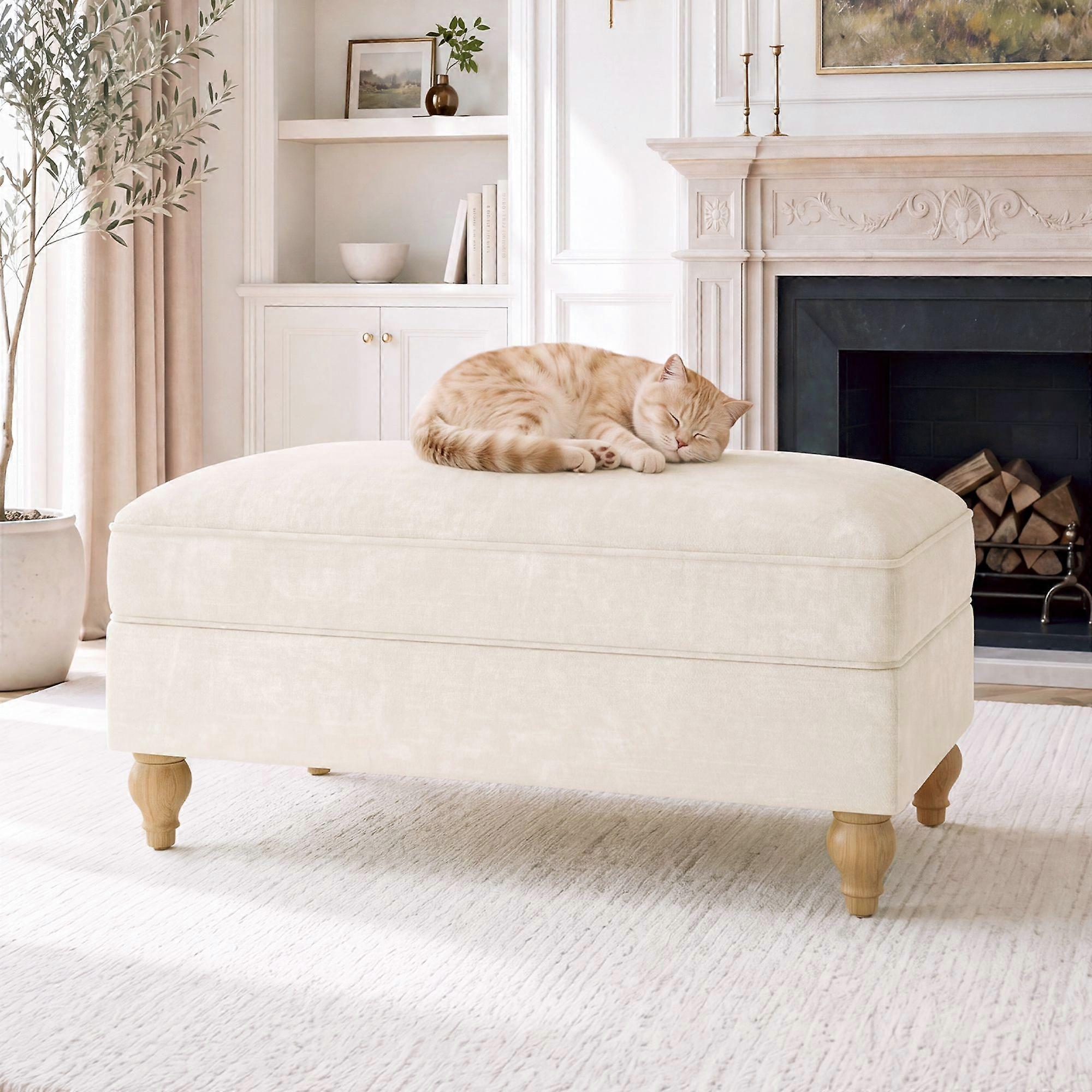 Windsor stool Chenille - White