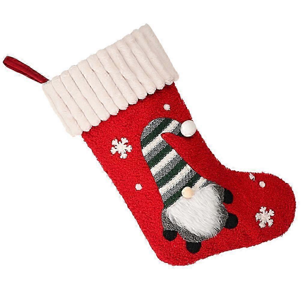 Craftsmanship Decor Multi Color Cloth Christmas Stocking