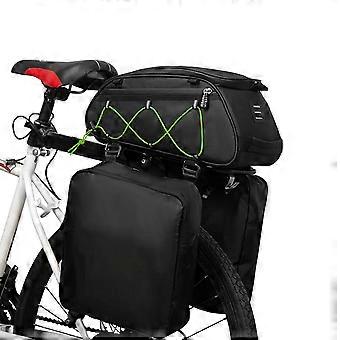 3-in-1 Fahrradträgertasche Kofferraumtasche Wasserdichte Fahrradrücksitztasche Kühltasche mit 2 seitlichen Hängetaschen Fahrrad Frachtgepäcktasche Packtasche Umhängetasche