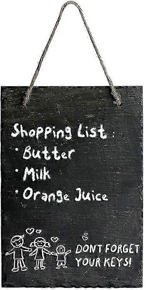 Chalkboard, Kitchen Notes Chalkboard, Slate Hanging Blackboard For Wall