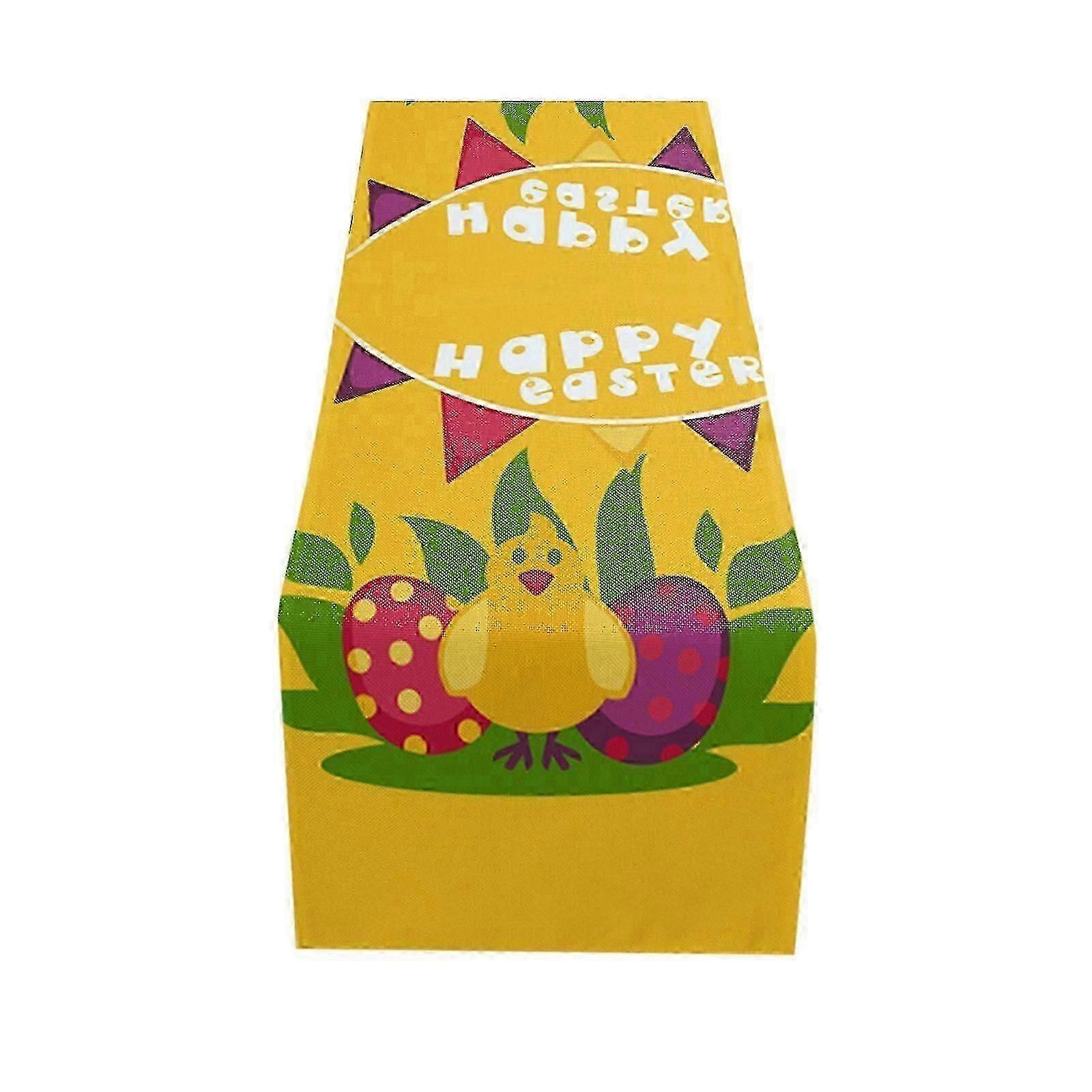Easter Bunny Table Runner, Easter Holiday Kitchen Dining Table Runner For Home Q-Good