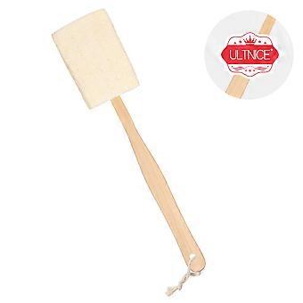 Luffa-Badebürste mit Holzgriff für Erwachsene, natürliches Peeling