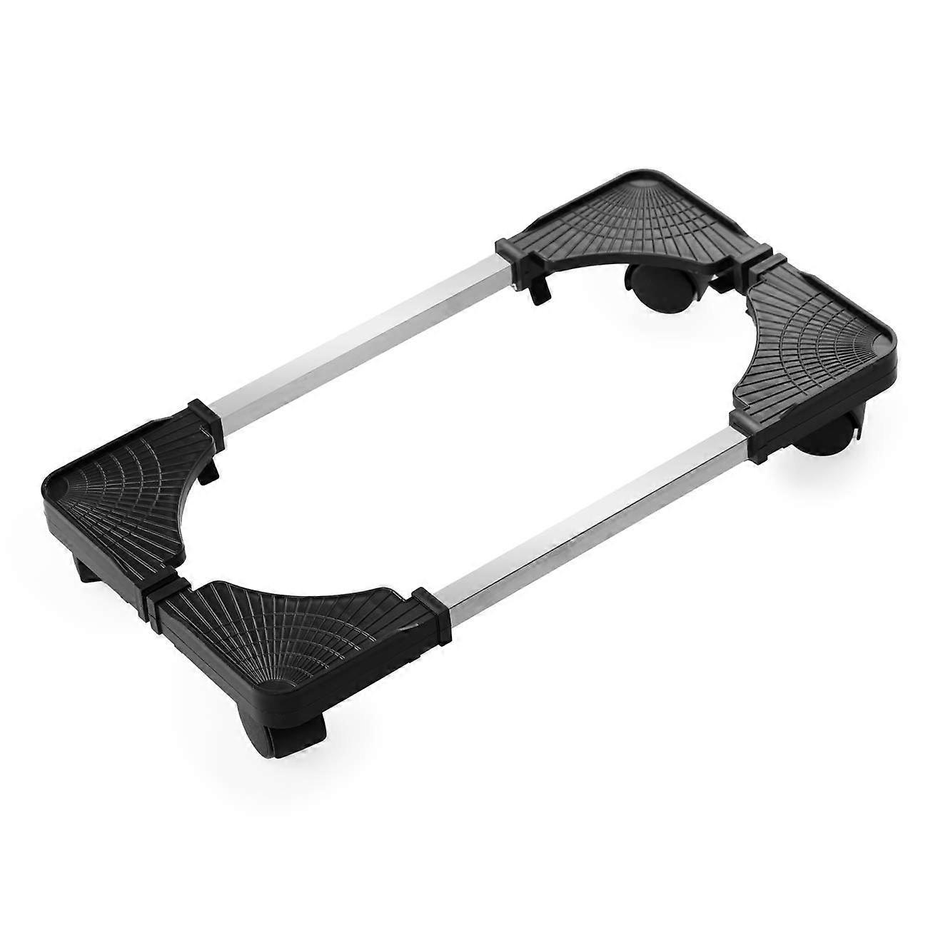 Adjustable CPU Stand with Locking Caster Wheels, Rolling Computer Tower Holder Cart for Desktop PC (Black)