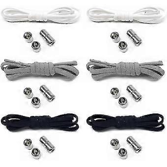 3 Pairs Elastic Shoelaces, Elastic Knotless Tie Shoelaces, No Tie Silicone