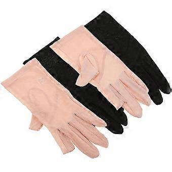 Driving Sun-Proof Gloves for Protection 2Pairs Half Finger Wear-Resistant Gloves