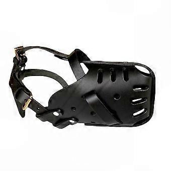 Leather Dog Muzzles for Medium Large Dogs, Anti-Bite Pet Muzzle for German Shepherd & Doberman, Training and Defense