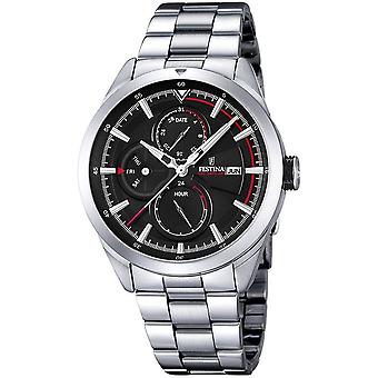 Multifunktions Festina Quartz analog man Watch med rustfrit stål armbånd F16828/4