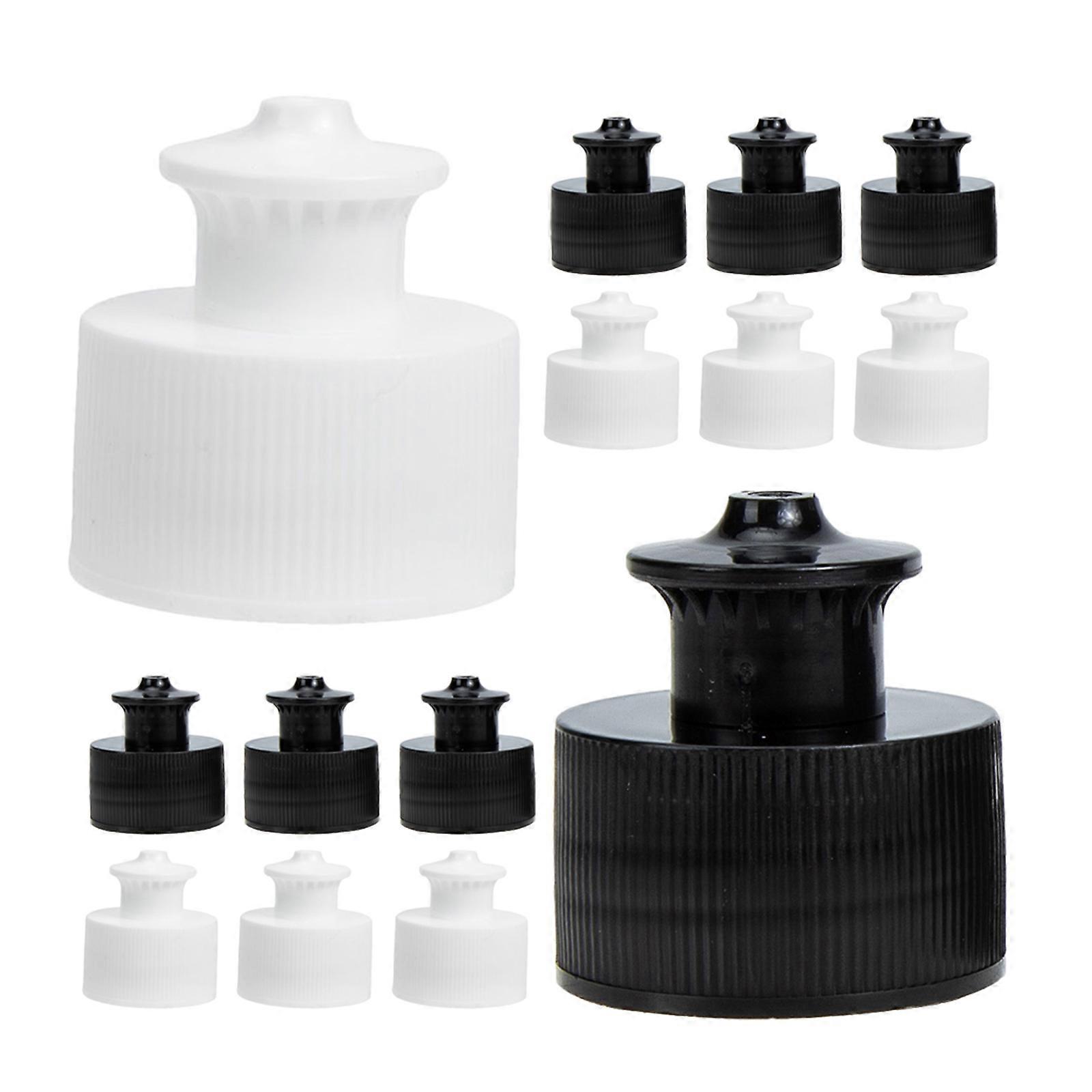 100Pcs Plastic Water Bottle Caps Push Pull Replacement Leakproof Caps