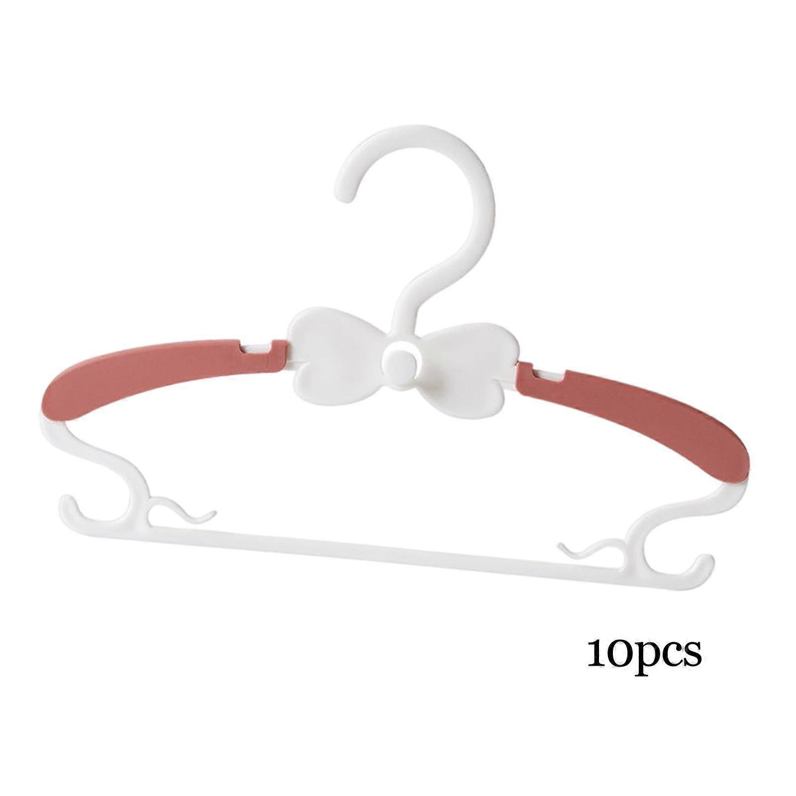10Pcs Multifunctional Children Coats Drying Racks Red