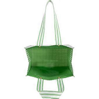Sac réutilisable pour courses, spacieux (13 x 8 x 14 cm), idéal pour transporter les courses, motif à carreaux verts "Arcadian".