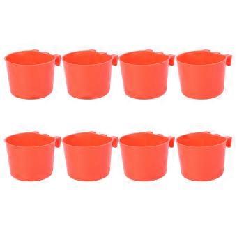 Bird Eating Cups Parrot Feeding Bowls for Cage Plastic 8Pcs
