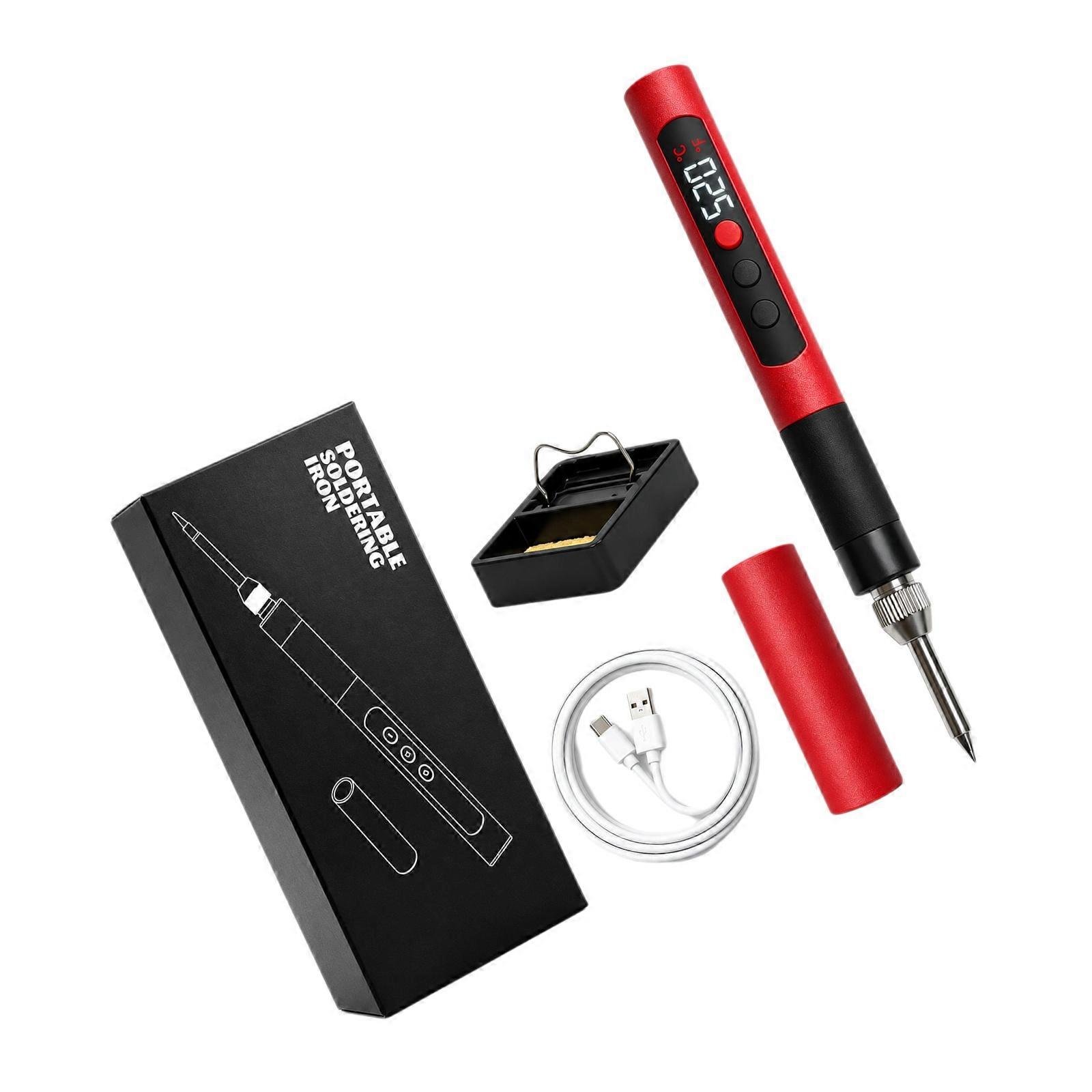 USB Digital Soldering Pen with 9-20 V Input, 100-520°C Heat Selection, Power Delivery, and Removable Protective Cap Multicolor