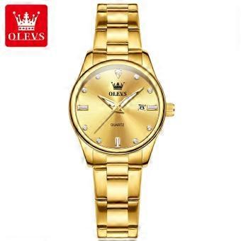 OLEVS  3621     Luminous Waterproof Classic Calendar Business Steel Ladies Gift Woman Quartz Watch