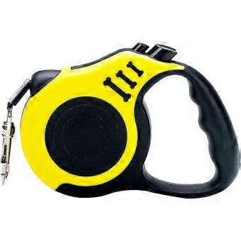 Retractable Pet Leash, Automatic Telescopic Nylon Leash Suitable for Small and Medium Cats, 360 Tangle-Free Design, Yellow Color, 5M Extenda core