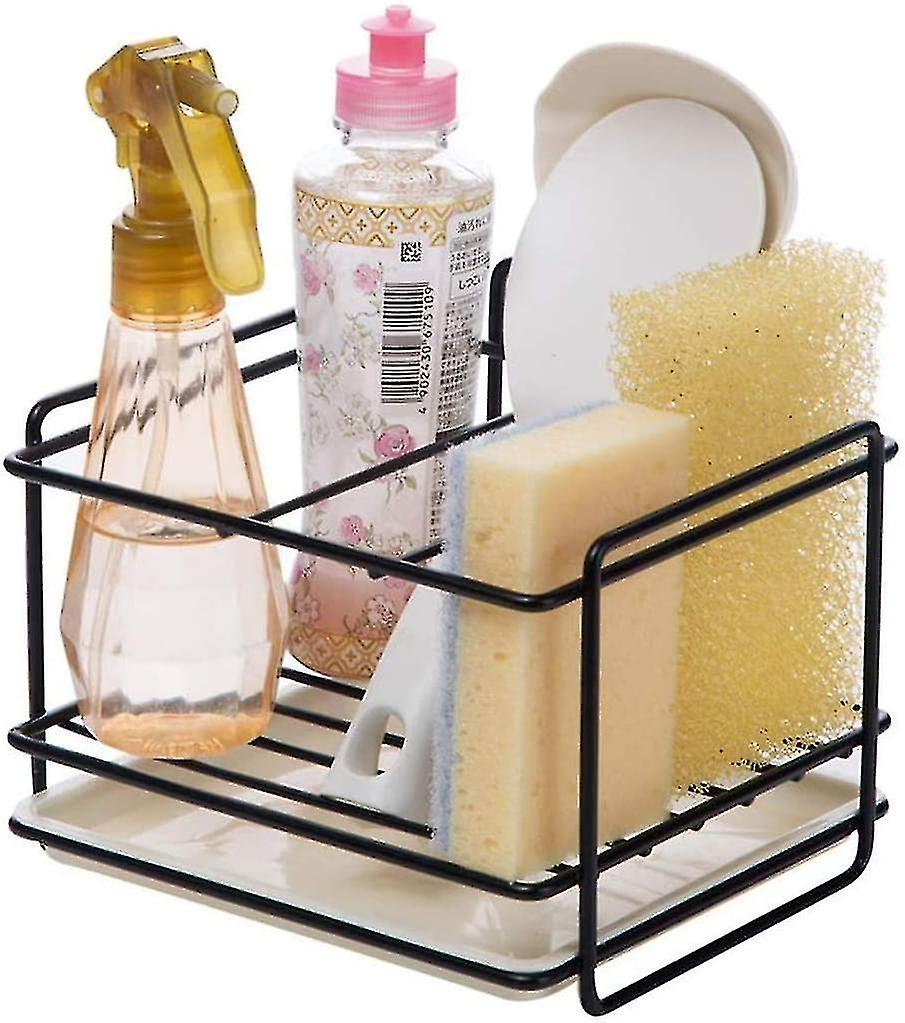 Black Kitchen Sink Organizer, Sponge Holder, Sink Sponge Holder,black