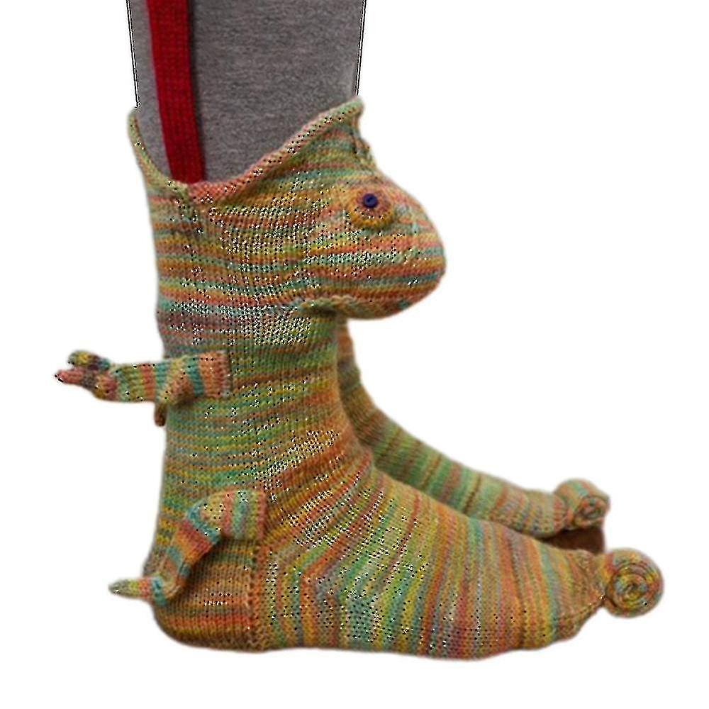 Unisesx Xmas Knitted Animal Pattern Socks Funky Mid Calf Socks