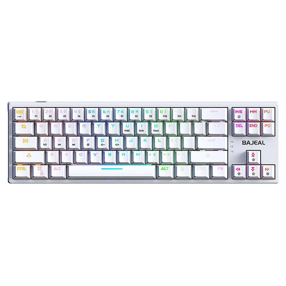 Mechanical Gaming Keyboard 71 Keys Hot-swappable Blue Switch Rgb Backlit Detachable Type-c Wired Gaming Keyboard For Office Gamer