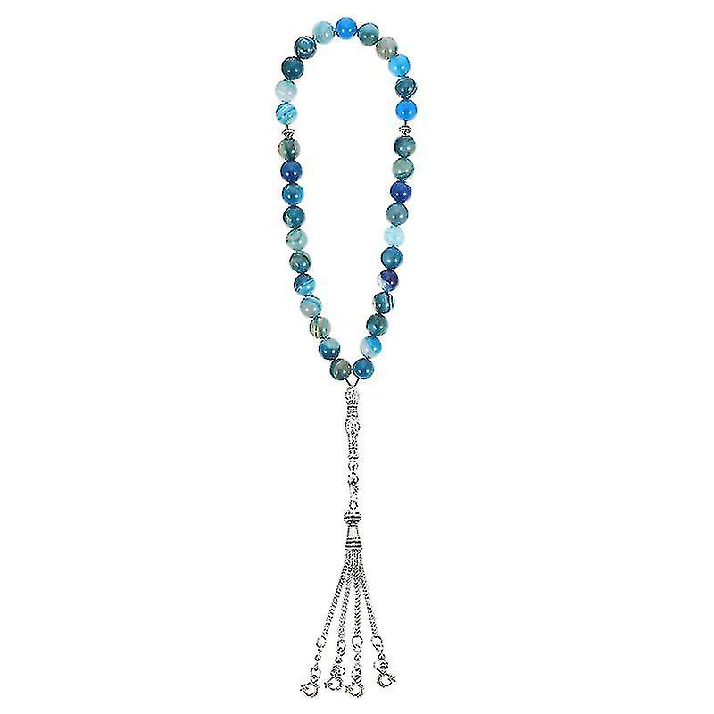 Agate Prayer Beads Bless Rosary Muslim 33-beads Pilgrimage Agate Beads Rosary