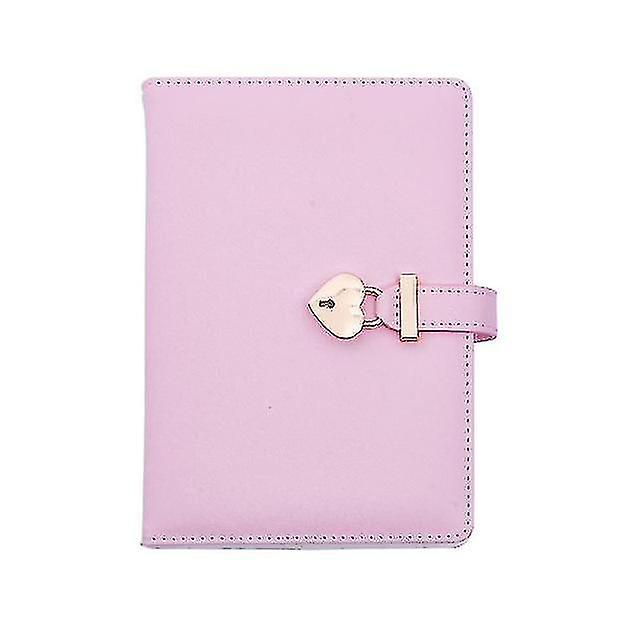 Notebook A5 Diary With Heart Lock Pu Leather Notebook School Supplies Lockable