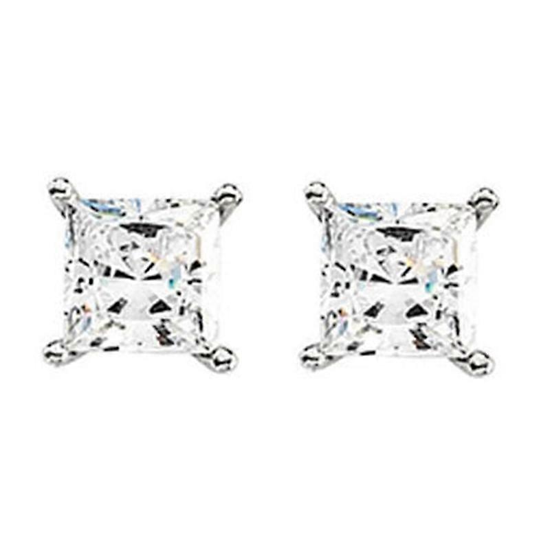 Princess Diamond Stud Earrings 14k (0.56 Ct, H-I Color, I1-I2 Clarity)