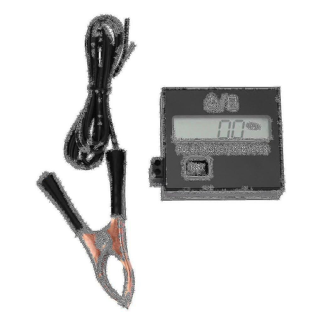 New Gasoline Digital Engine Tachometer Inductive Pulse Tachometer Waterproof With Battery For Chain