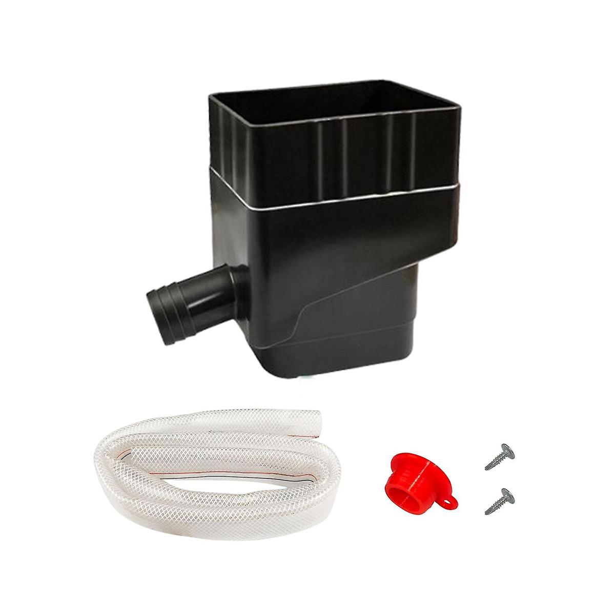 Rainwater Collection Downspout Diverter Rainwater Collection System Yard Gutter Drain Black
