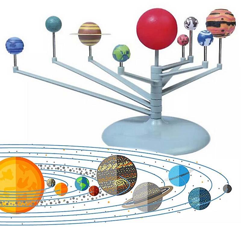 Solar System Model Diy Toys Child Science Assembly Coloring Educational