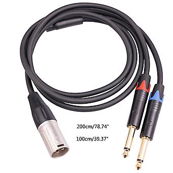 XLR 3-Pin Male To 6.35mm 1/4-Inch Female Audio Adapter – Portable Converter Cable