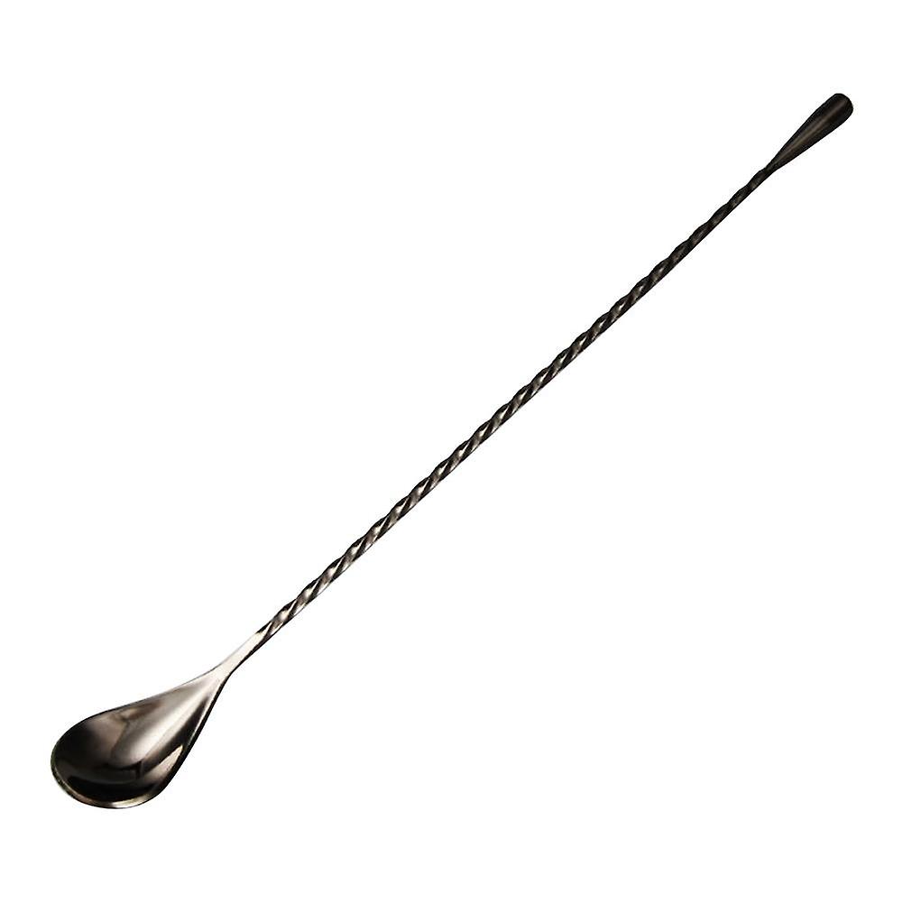 ZHOUBA Stainless Steel Spiral Long Handle Mixing Stir Cocktail Spoon Bar Bartender Tool