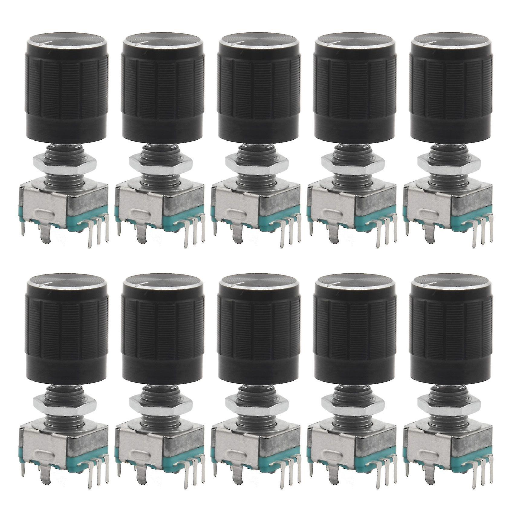 (7 Pin 20mm)10 Pcs Ec11 Encoder Code Switch Digital Potentiometer With Caps