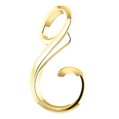 14Kイエローゴールドフリーフォームペンダントネックレススライド-女性用ペンダント - 1.5グラム