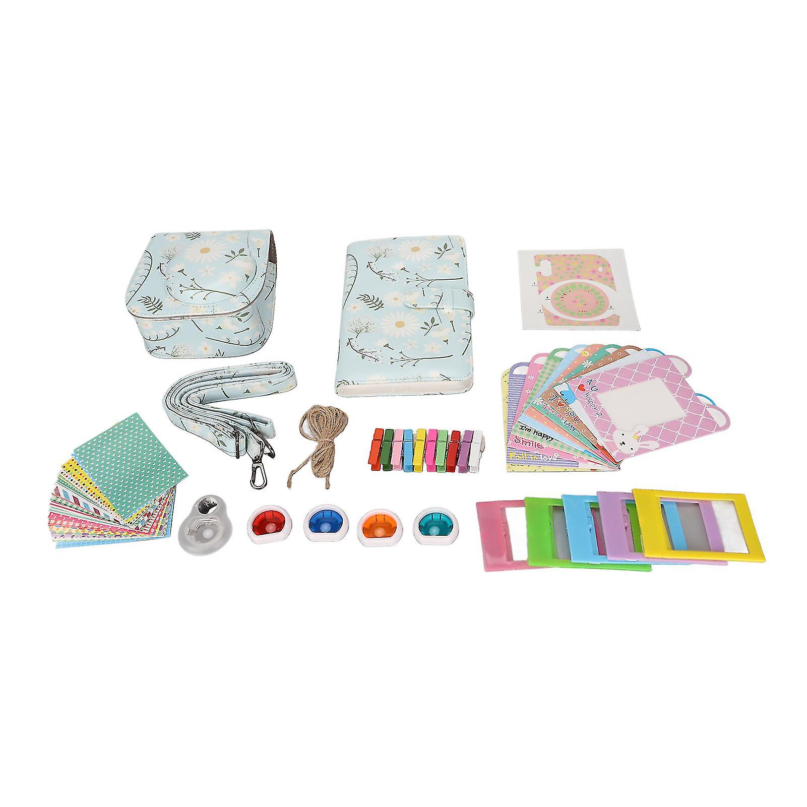 For Fujifilm Mini 11 Instant Camera Accessories Includes Camera Case Border Sticker Photo Frame and More Daisy Color