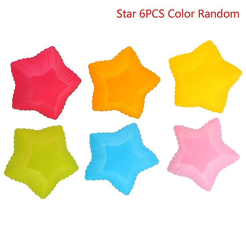 6pcs/set Silicone Cake Cupcake Cup Cake Tool Bakeware Baking Silicone Mold Cupcake