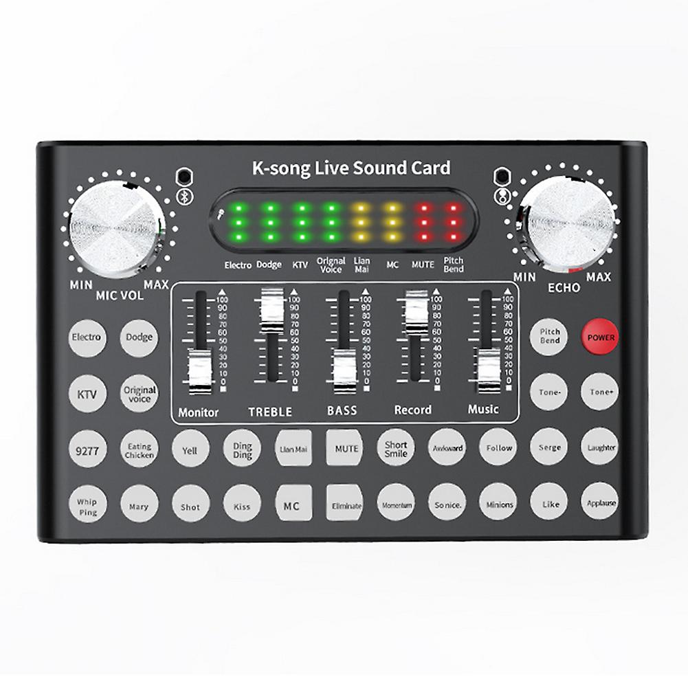 Multi-functional Bluetooth-compatible Webcast Sound Card Practical Headset Microphone Ktv Live Streamer Portable Audio Cards