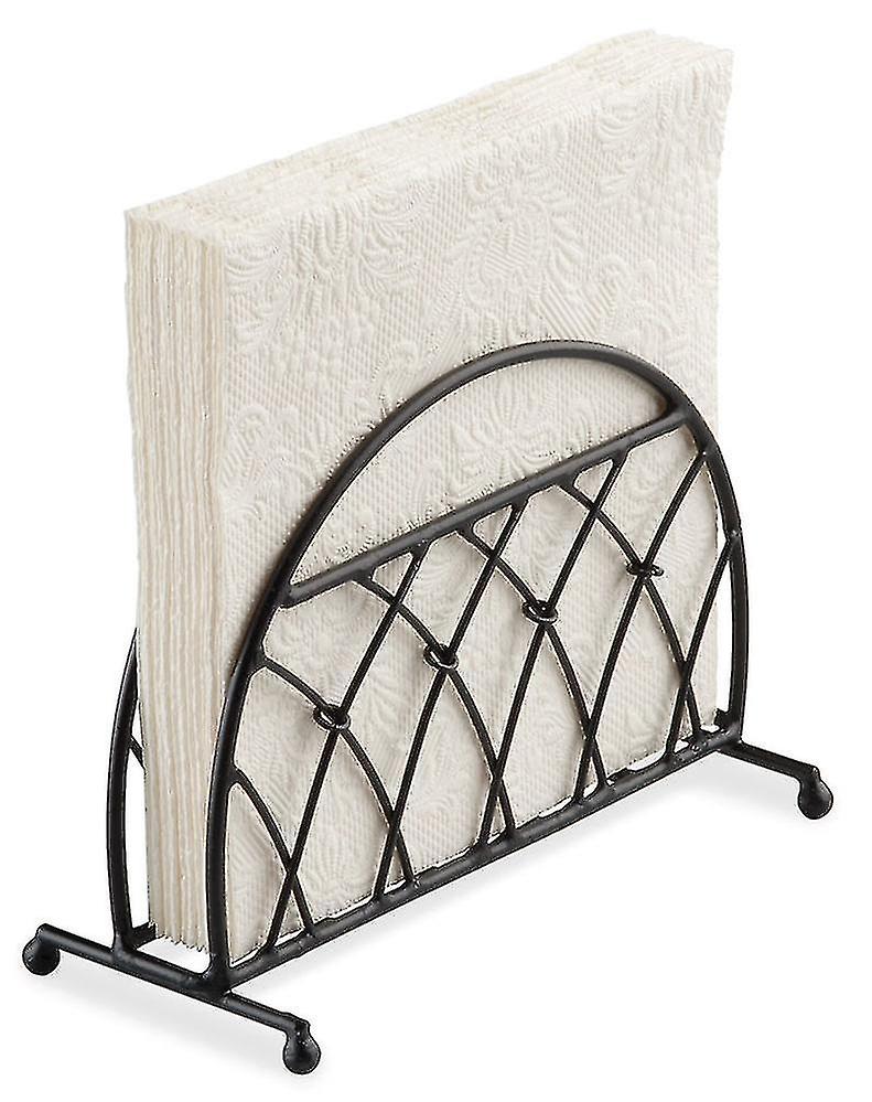 Lattice Design Upright Napkin Holder Black