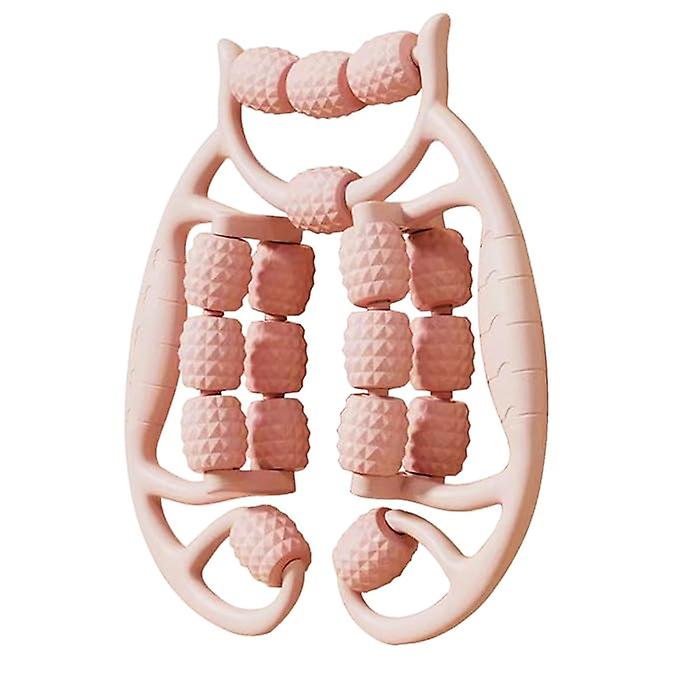 Massage Roller Multifunctional Ring Leg Roller Muscle Roller 18 Wheels Pink