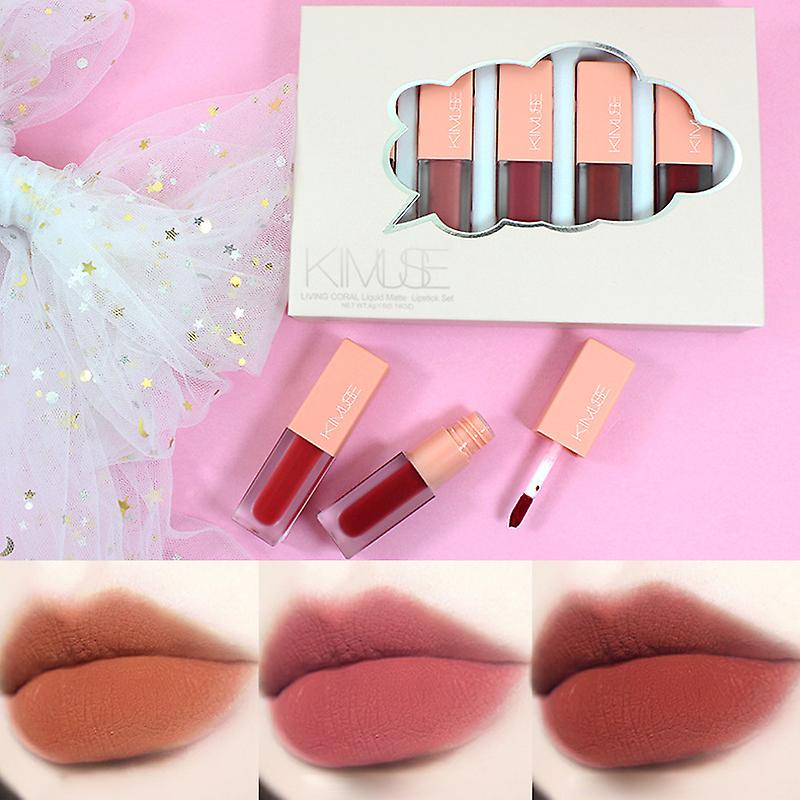 5pcs Liquid Lipsticks Set Moisturizing Long Lasting No Sticking Cup for Ladies New