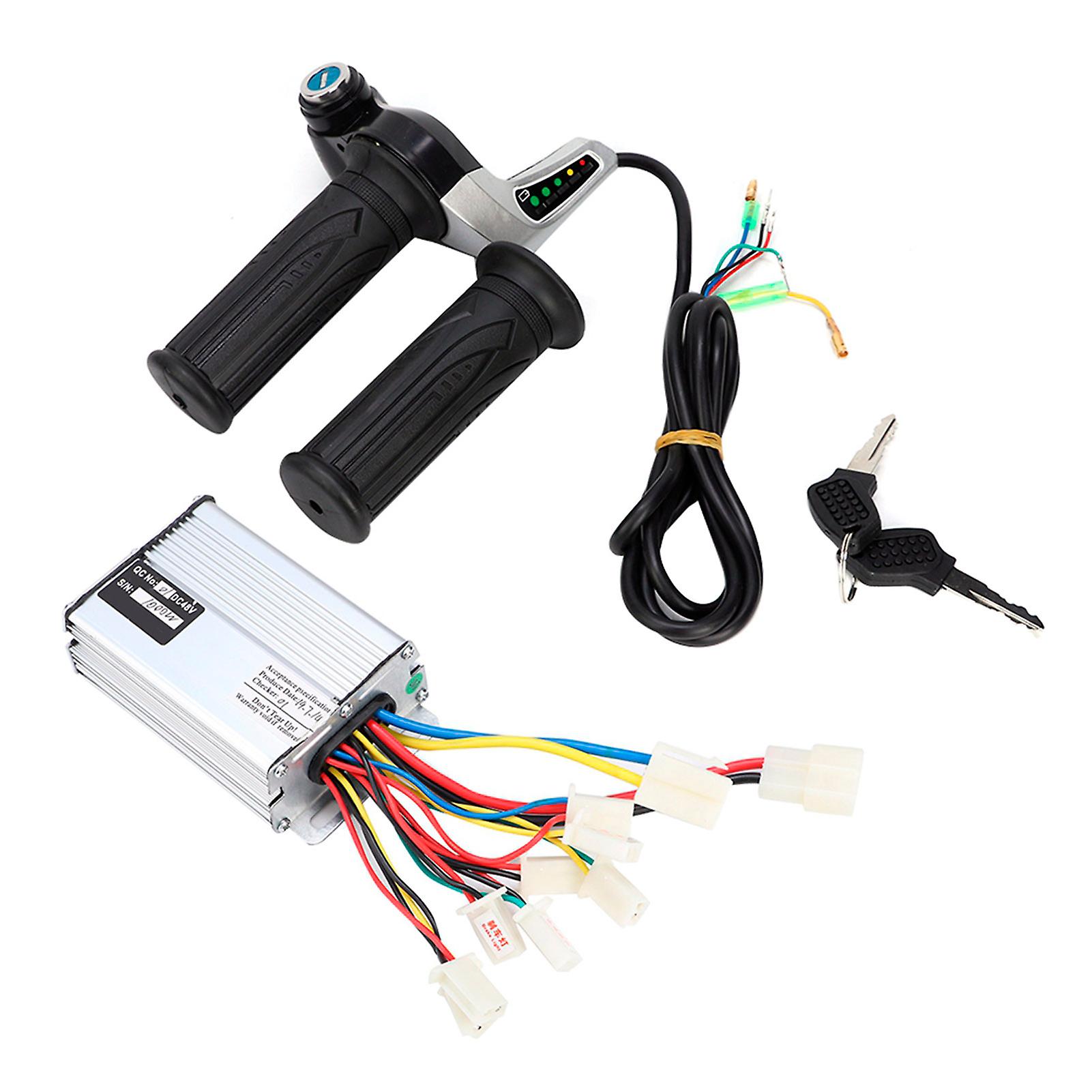 48V 1000W Electric Bike Motor Brushed Speed Box Controller with Throttle Swing Grip Accessory