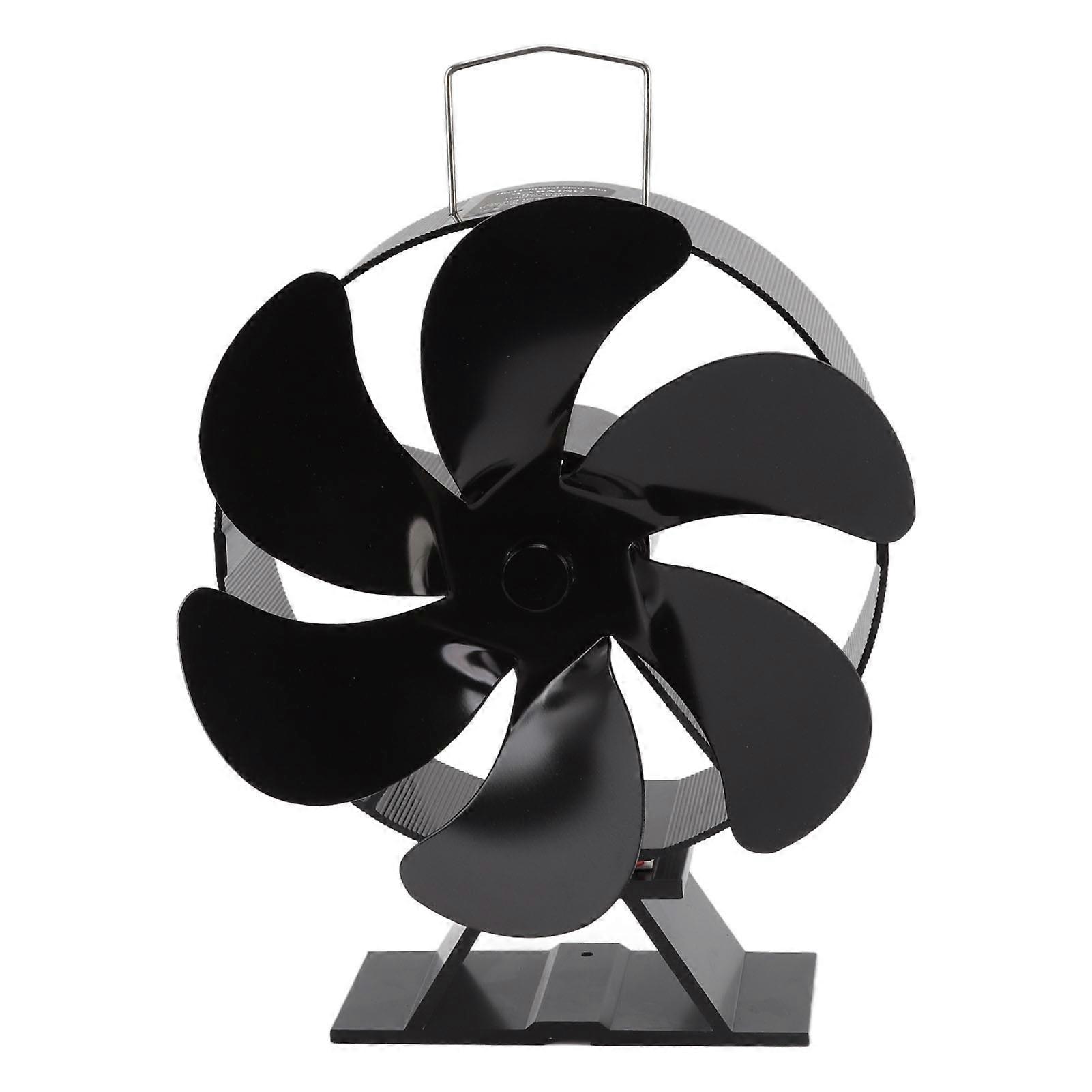 6 Blades Fireplace Fan Thermoelectric Module Fireplace Air Circulation Fan Heat Powered Wood Burning Air Circulation Fan for Home